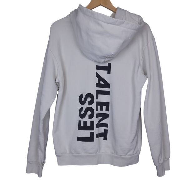 Talentless Men's Talentless Spellout Logo Hoodie Size Small White & Black - Picture 5 of 10